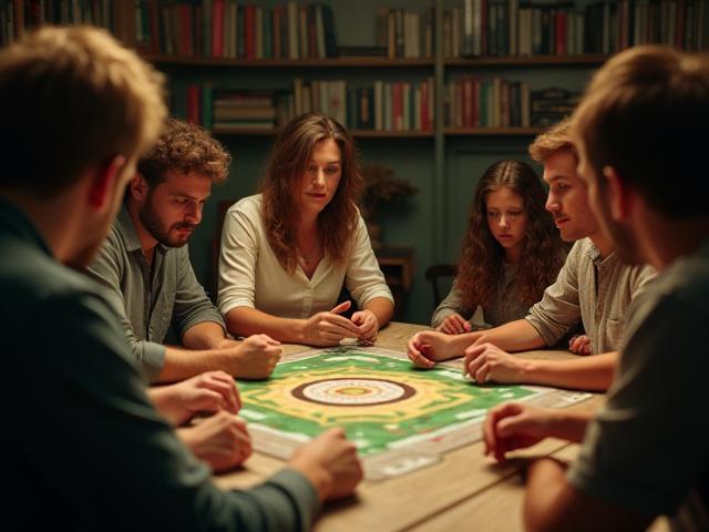 Mesa de juego con 'Ark Nova' y jugadores en acción