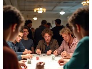 Participantes en torneo de juego de cartas coleccionables