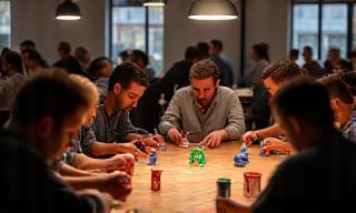 Jugadores participando en torneo de juegos de mesa
