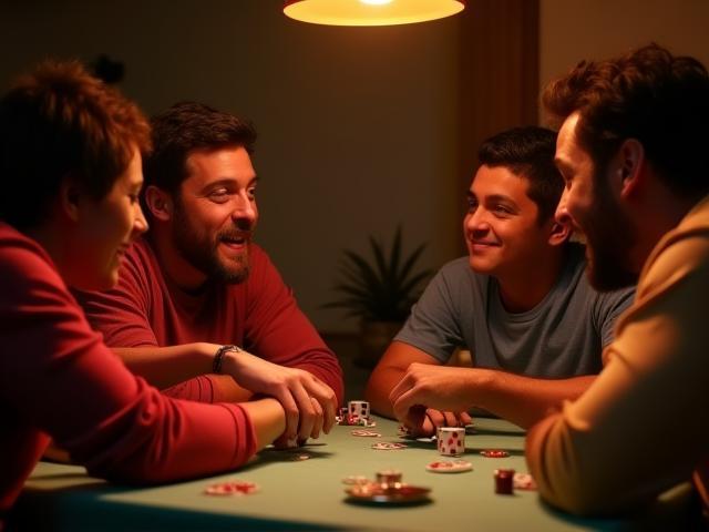 Jugadores disfrutando de un juego de mesa popular en un ambiente acogedor